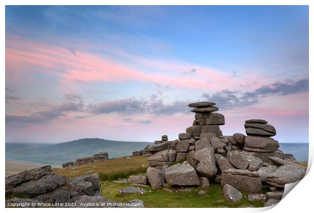 Staple Tor Afterglow Print by Bruce Little