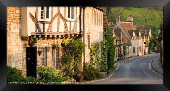 The village of Castle Combe Chippenham Wiltshire E Framed Print by Chris Warren