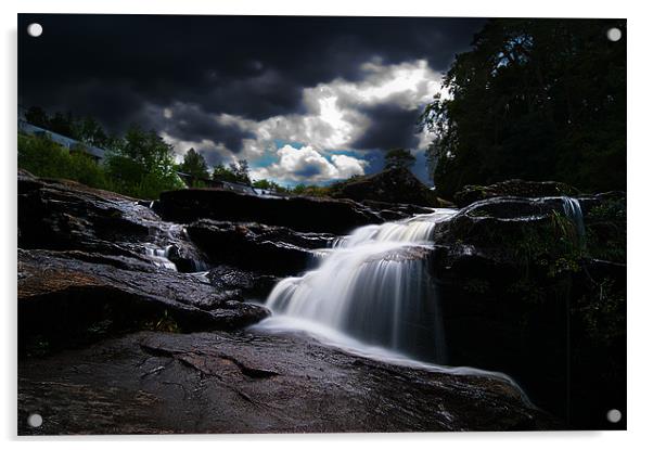 The falls at Killen Acrylic by Keith Thorburn EFIAP/b