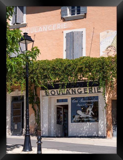 Boulangerie in Saint Saturnin France Framed Print by Chris Warren