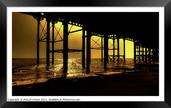 Blackpool pier abstract 305  Framed Print by PHILIP CHALK