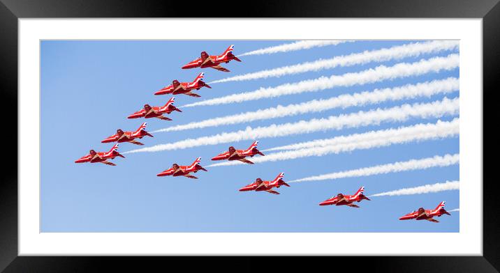 Royal Air Force Aerobatic Team the Red Arrows Framed Mounted Print by Jason Wells