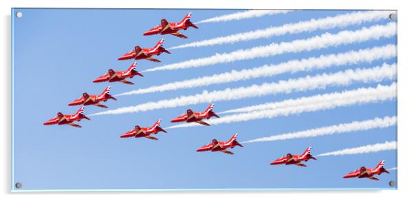 Royal Air Force Aerobatic Team the Red Arrows Acrylic by Jason Wells