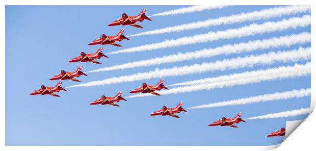 Royal Air Force Aerobatic Team the Red Arrows Print by Jason Wells
