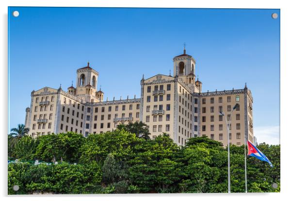 Nacional De Cuba Hotel Acrylic by Jason Wells