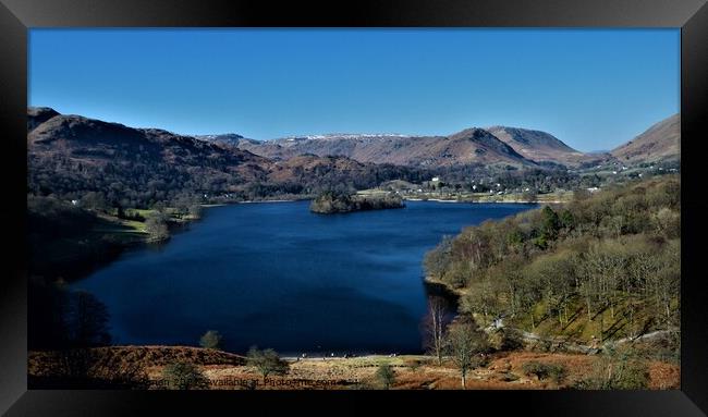 View over Grasmere, the Lake District, from Loughr Framed Print by Peter Wiseman