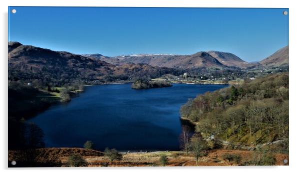 View over Grasmere, the Lake District, from Loughr Acrylic by Peter Wiseman