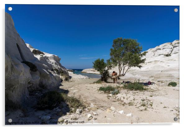 Sarakiniko is a beach on Milos Island Acrylic by Chris North