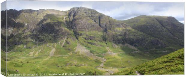 Glencoe Pass Panorama in summer, Scotland Canvas Print by Imladris 