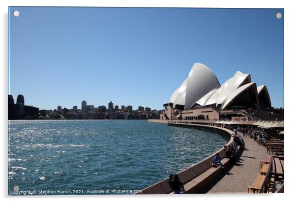 Sydney Opera House Acrylic by Stephen Hamer