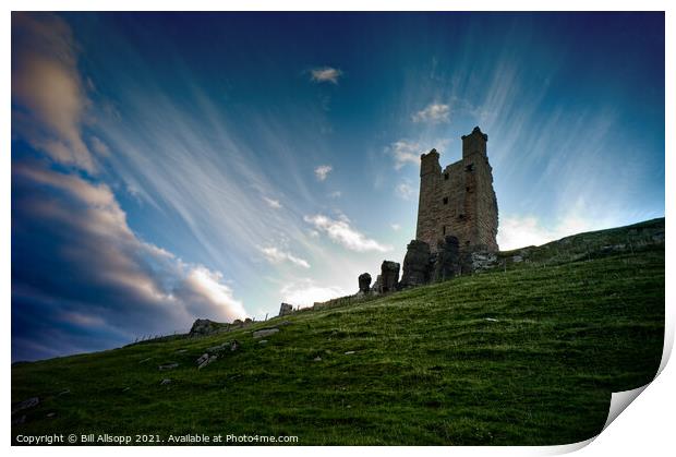 Dunstanburgh castle Print by Bill Allsopp