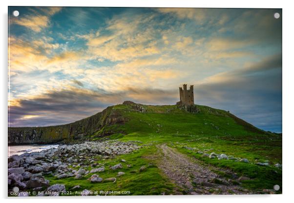 Dunstanburgh Castle Acrylic by Bill Allsopp