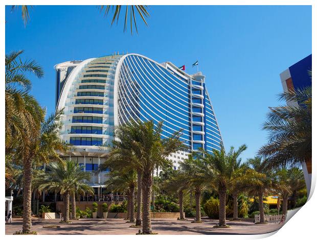Jumeirah Beach Hotel, Dubai. Print by Tommy Dickson