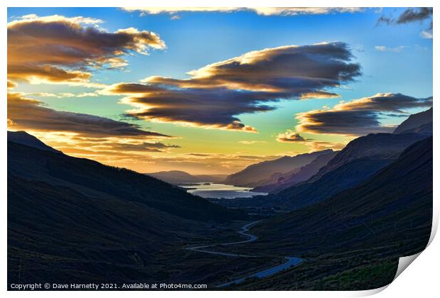 Looking West to Loch Maree-Highlands of Scotland. Print by Dave Harnetty