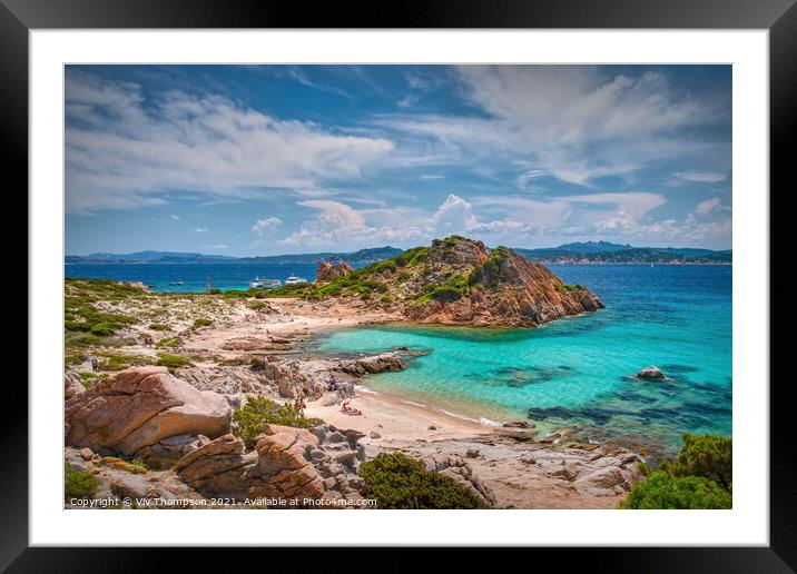 Sardinian Haven Framed Mounted Print by Viv Thompson