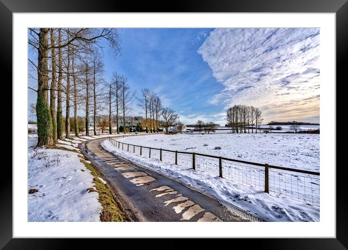 Bintree mill in the snow Framed Mounted Print by Gary Pearson