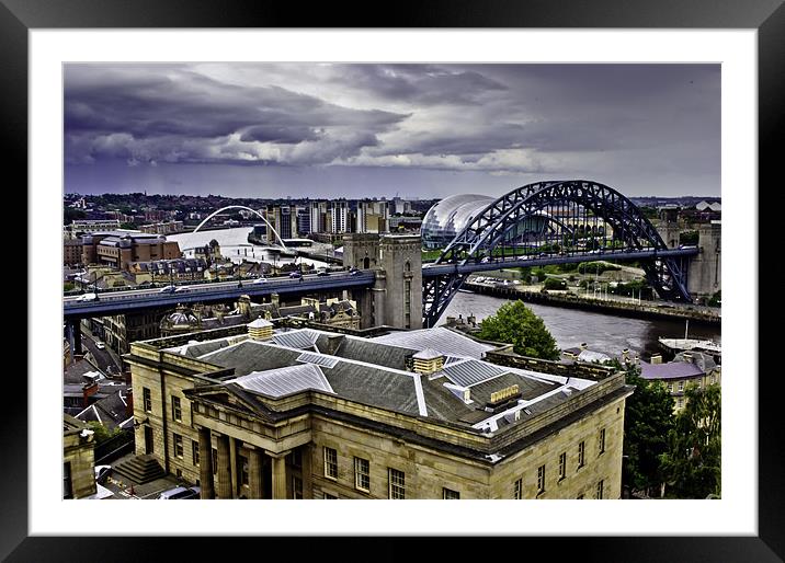 Overlooking The Tyne Framed Mounted Print by Dave Emmerson