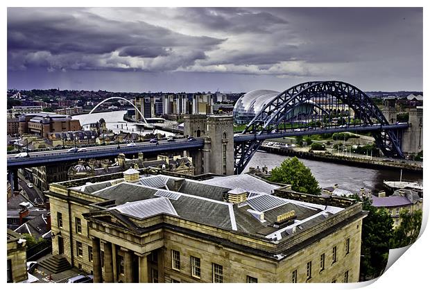 Overlooking The Tyne Print by Dave Emmerson