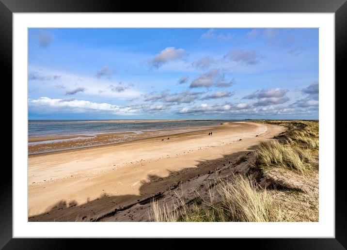 Brancaster beach in Norfolk Framed Mounted Print by Gary Pearson