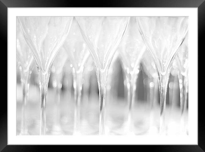 Champagne glasses Framed Mounted Print by Radovan Chrenko