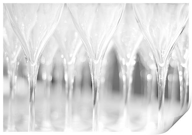 Champagne glasses Print by Radovan Chrenko