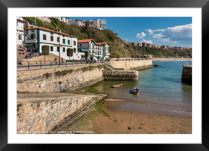 Puerto Viejo de Algorta Framed Mounted Print by Jim Monk