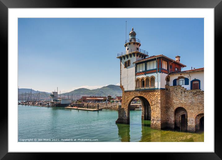 Getxo Harbour Framed Mounted Print by Jim Monk