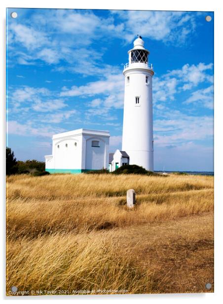 Hurst Point Lighthouse Acrylic by Nik Taylor