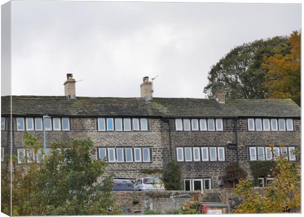 Weavers Cottages Huddersfield Canvas Print by Roy Hinchliffe