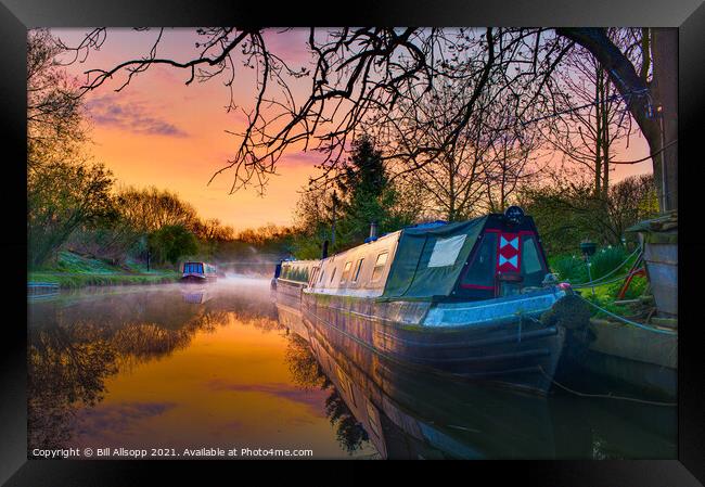 Canal dawn. Framed Print by Bill Allsopp