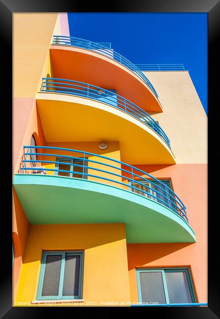 Rainbow Apartments Abstract Framed Print by Wight Landscapes