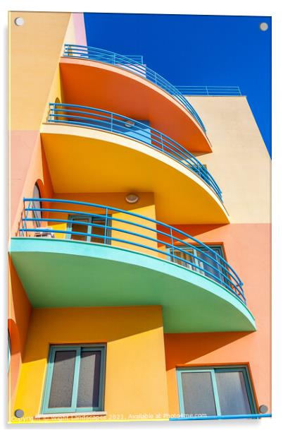 Rainbow Apartments Abstract Acrylic by Wight Landscapes