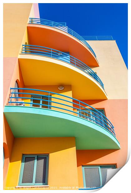 Rainbow Apartments Abstract Print by Wight Landscapes