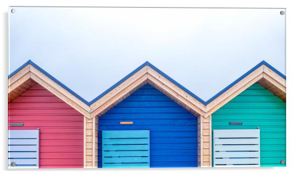 Blyth Beach Huts Acrylic by Mark Jones