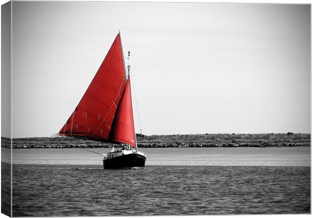 Majestic Red Sails Canvas Print by graham young