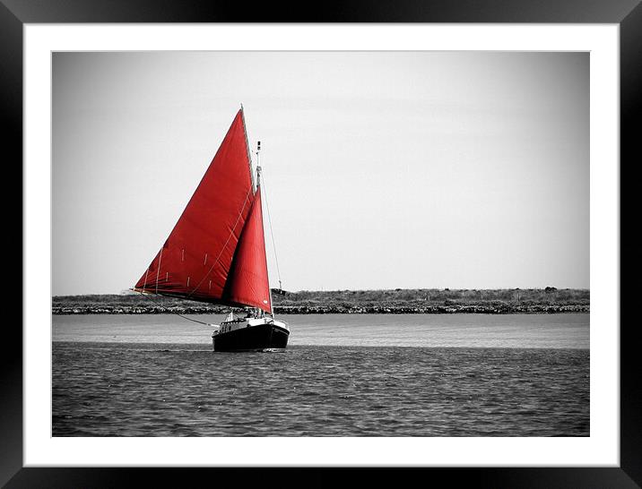 Majestic Red Sails Framed Mounted Print by graham young