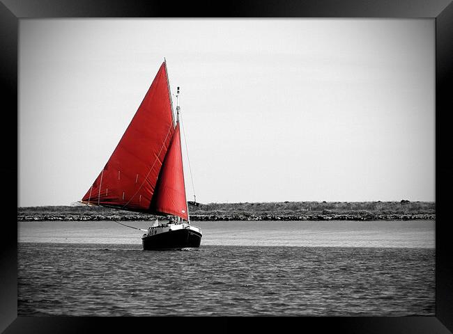 Majestic Red Sails Framed Print by graham young