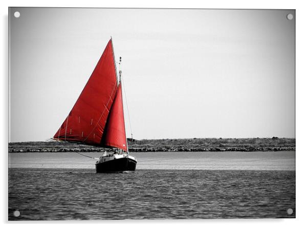 Majestic Red Sails Acrylic by graham young