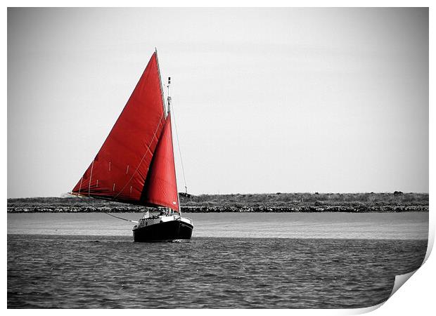 Majestic Red Sails Print by graham young