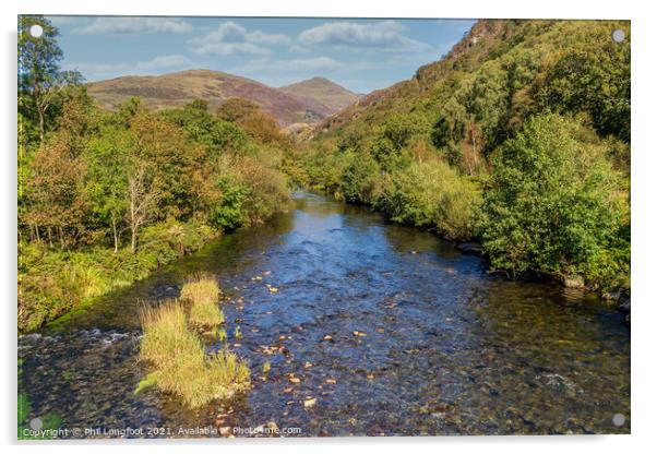 River Glaslyn Beddgelert Snowdonia Acrylic by Phil Longfoot