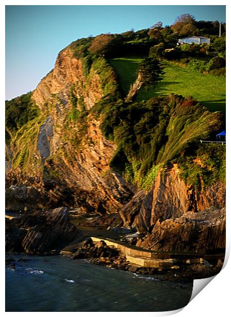 Majestic Coombe Martin Cliffs Print by graham young