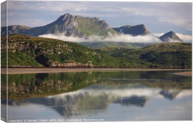 Ben Loyal and Kyle of Tongue, Sutherland, Scotland UK Canvas Print by Geraint Tellem ARPS