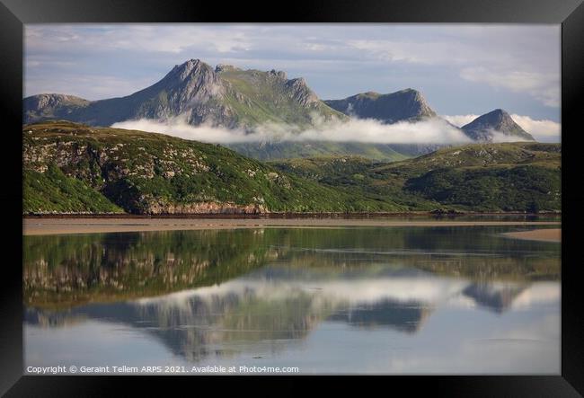 Ben Loyal and Kyle of Tongue, Sutherland, Scotland UK Framed Print by Geraint Tellem ARPS