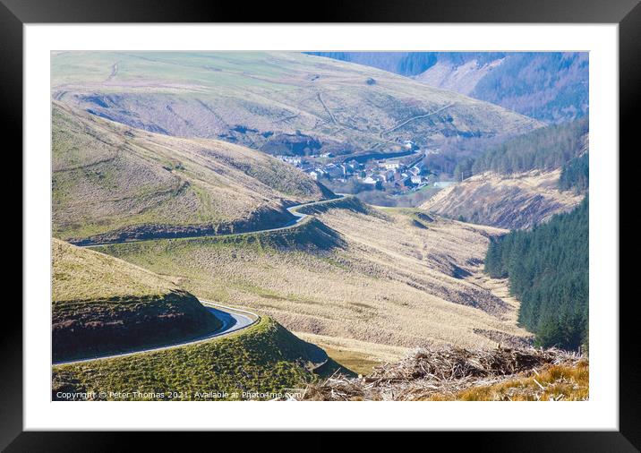 Majestic View of the Afan Valley Framed Mounted Print by Peter Thomas