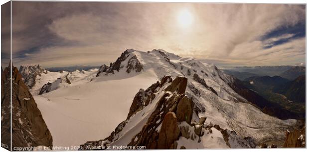 Mont Blanc Canvas Print by Ed Whiting