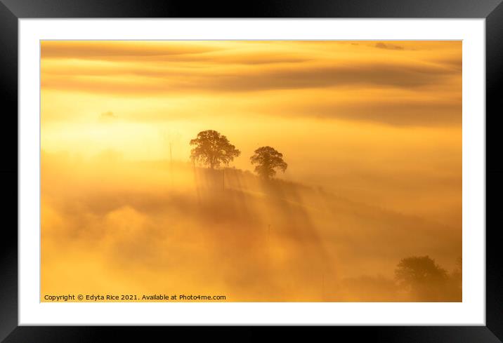 Wye Valley cloud inversion Framed Mounted Print by Edy Rice