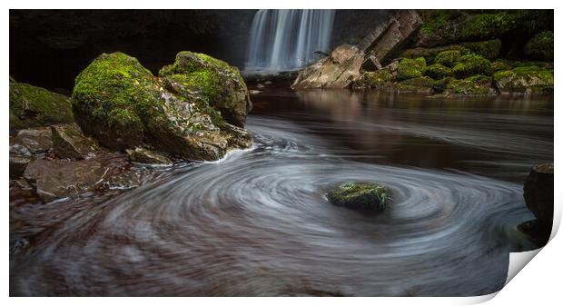 Swirling waterpool Print by Leighton Collins
