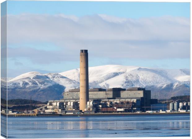 Longannet Power Station. Canvas Print by Tommy Dickson