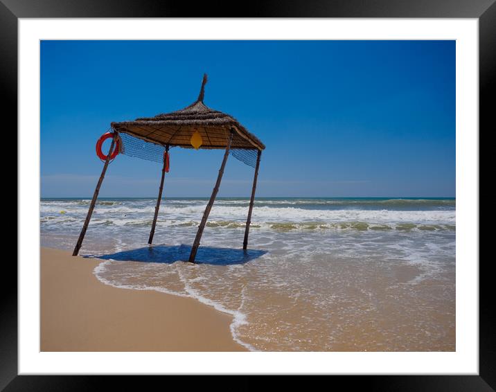 Tunisian Beach. Framed Mounted Print by Tommy Dickson