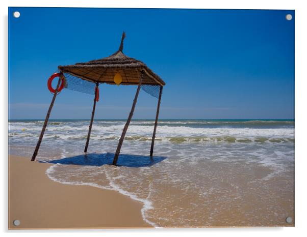 Tunisian Beach. Acrylic by Tommy Dickson
